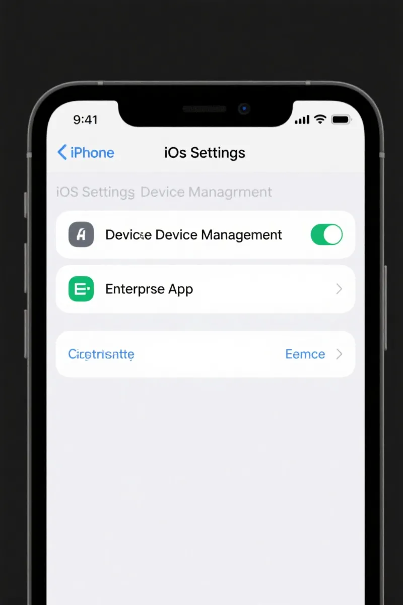 iOS设备管理设置界面